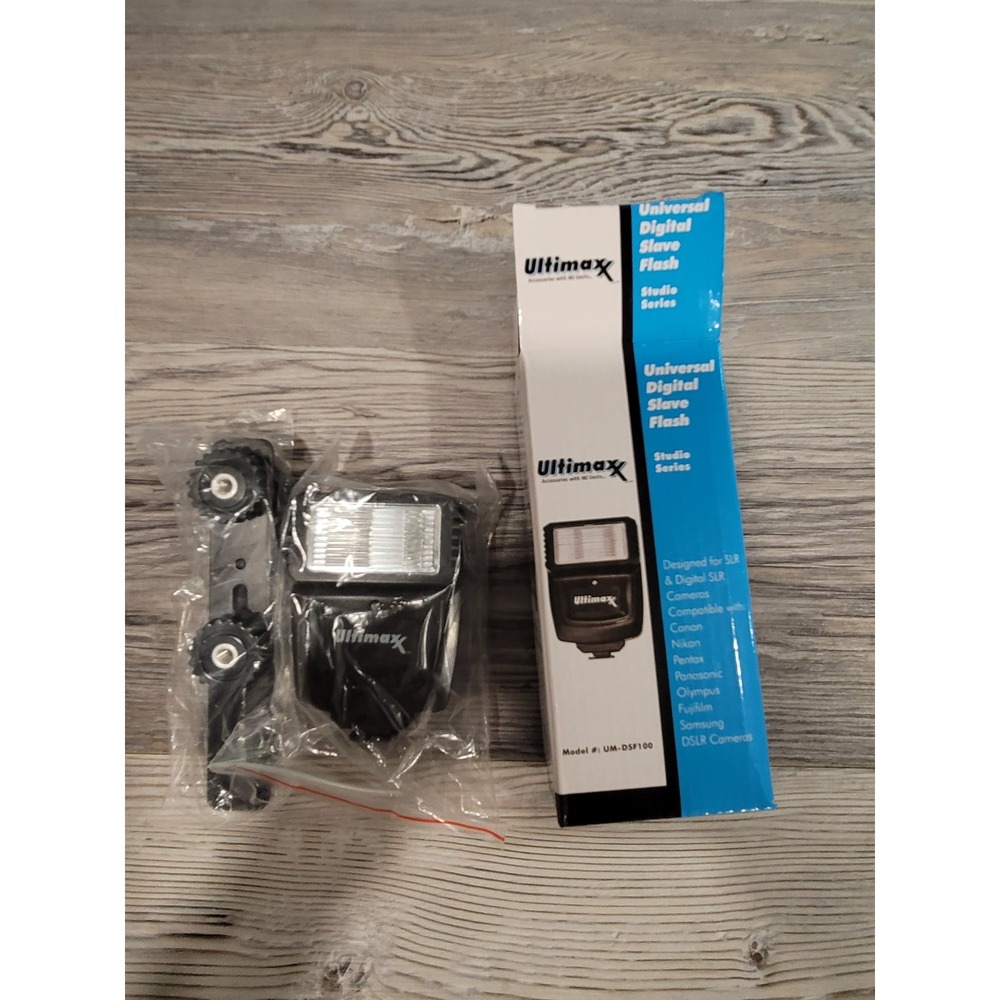 Ultimaxx UM-DSF100 universal digital slave flash New open box metal hot bracket